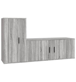 Ensemble de meubles TV 2 pcs Sonoma gris Bois d'ingénierie