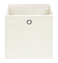 Boîtes de rangement 4 pcs Blanc 32x32x32 cm Tissu