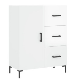 Buffet Blanc brillant 69,5x34x90 cm Bois d'ingénierie