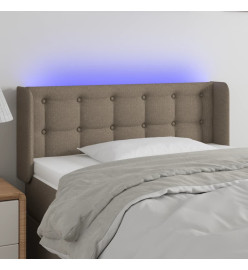 Tête de lit à LED Taupe 103x16x78/88 cm Tissu