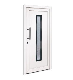 Porte d'entrée Blanc 98x208 cm PVC