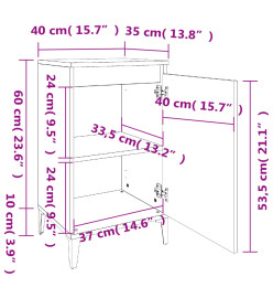 Tables de chevet 2pcs chêne marron 40x35x70cm bois d'ingénierie