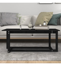 Table basse Noir 110x55x45 cm Bois massif de pin