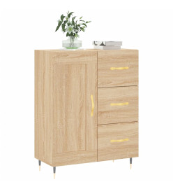 Buffet chêne sonoma 69,5x34x90 cm bois d'ingénierie