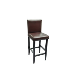 Tabourets de bar lot de 2 marron foncé similicuir