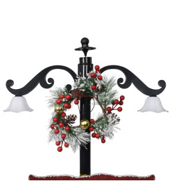 Arbre de Noël neigeux avec base de parapluie Bleu 170 cm PVC