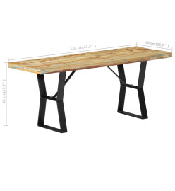 Banc 110 cm Bois de récupération massif