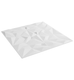 Panneaux muraux 24 pcs blanc 50x50 cm EPS 6 m² améthyste