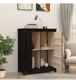 Buffet Noir 83x41,5x100 cm Bois massif de pin