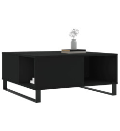 Table basse noir 80x80x36,5 cm bois d'ingénierie