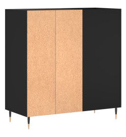 Armoire à disques noir 84,5x38x89 cm bois d'ingénierie