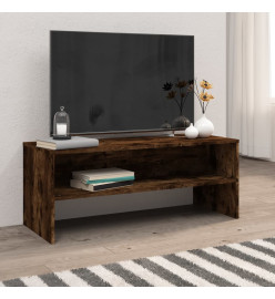 Meuble TV Chêne fumé 100x40x40 cm Bois d'ingénierie