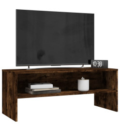 Meuble TV Chêne fumé 100x40x40 cm Bois d'ingénierie