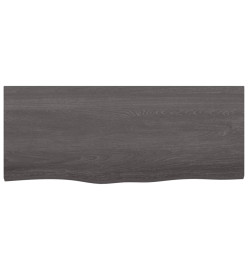 Dessus de bureau gris foncé 100x40x4 cm bois chêne traité