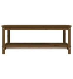 Table basse Marron miel 110x55x45 cm Bois massif de pin