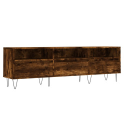 Meuble TV chêne fumé 150x30x44,5 cm bois d'ingénierie