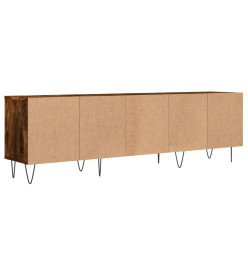 Meuble TV chêne fumé 150x30x44,5 cm bois d'ingénierie