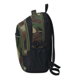 Sac à dos d'école 40 L noir et camouflage