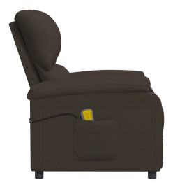 Fauteuil de massage Marron foncé Tissu