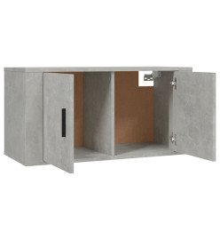 Ensemble de meubles TV 2 pcs gris béton bois d'ingénierie