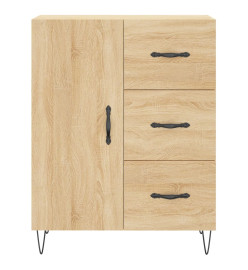 Buffet chêne sonoma 69,5x34x90 cm bois d'ingénierie