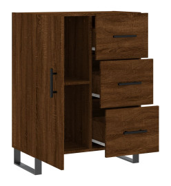 Buffet chêne marron 69,5x34x90 cm bois d'ingénierie