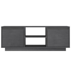 Meuble TV Gris 110x30x40 cm Bois de pin massif