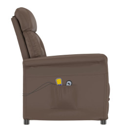 Fauteuil de massage électrique Marron Similicuir