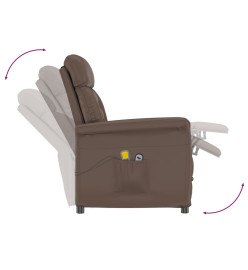 Fauteuil de massage électrique Marron Similicuir