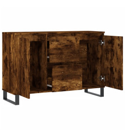 Buffet chêne fumé 104x35x70 cm bois d'ingénierie