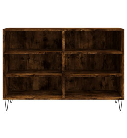 Buffet chêne fumé 103,5x35x70 cm bois d'ingénierie