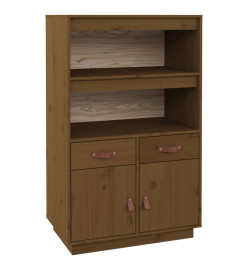 Buffet haut Marron miel 67x40x108,5 cm Bois massif de pin