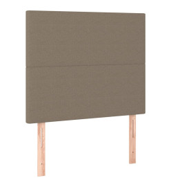 Sommier tapissier avec matelas et LED Taupe 90x190 cm Tissu