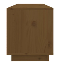 Meuble TV Marron miel 100x34x40 cm Bois de pin massif