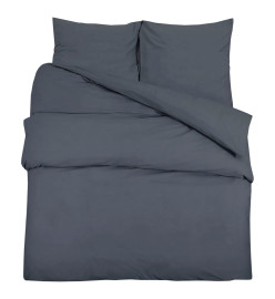 Ensemble de housse de couette Anthracite 140x200 cm Coton