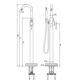 SCHÜTTE Mitigeur et ensemble de douche CORNWALL chrome