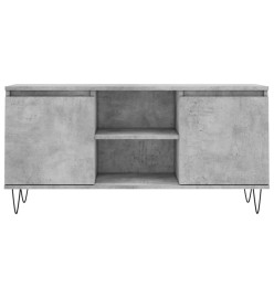 Meuble TV gris béton 104x35x50 cm bois d'ingénierie