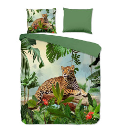 Good Morning Housse de couette JUNGLE 200x200/220 cm Multicolore