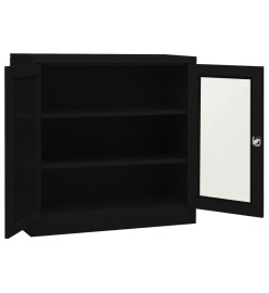 Armoire de bureau Noir 90x40x90 cm Acier