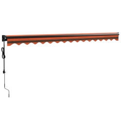 Auvent rétractable automatique orange et marron 4x3 m