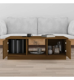 Table basse Marron miel 100x50x35 cm Bois massif de pin