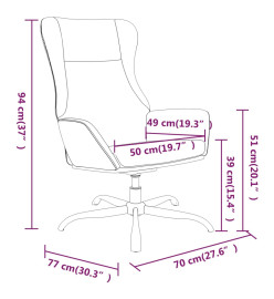 Chaise de relaxation Noir Similicuir