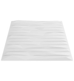 Panneaux muraux 24 pcs blanc 50x50 cm EPS 6 m² pierre