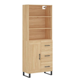 Buffet haut Chêne sonoma 69,5x34x180 cm Bois d'ingénierie