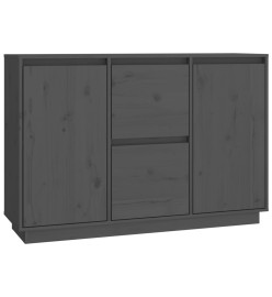 Buffet Gris 111x34x75 cm Bois massif de pin