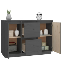 Buffet Gris 111x34x75 cm Bois massif de pin