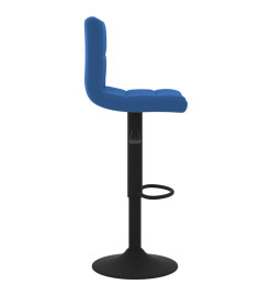 Tabourets de bar lot de 2 bleu velours