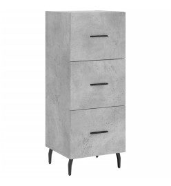 Buffet haut Gris béton 34,5x34x180 cm Bois d'ingénierie