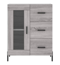 Buffet haut Sonoma gris 69,5x34x180 cm Bois d'ingénierie