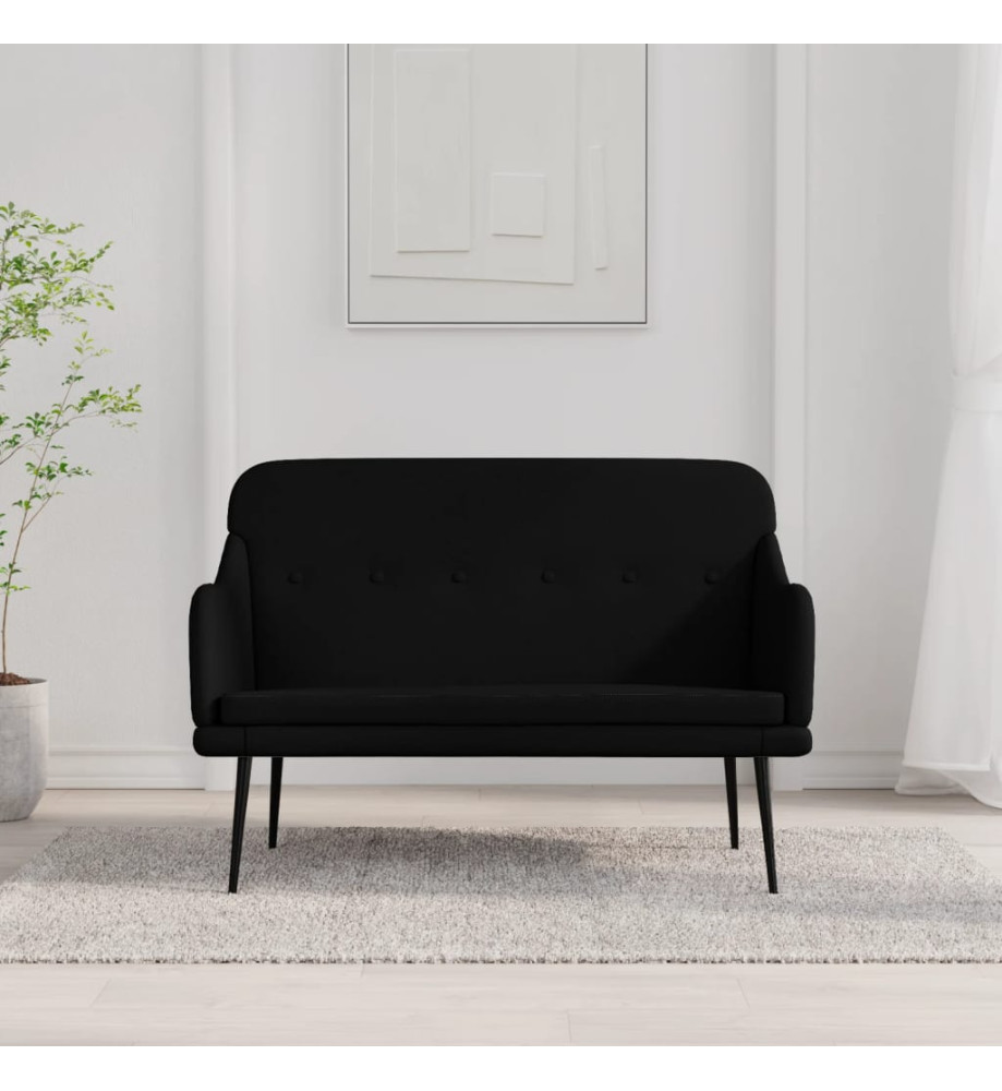 Banc Noir 110x76x80 cm Tissu